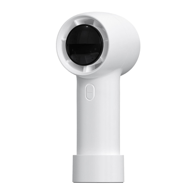 # Mini Ventilateur Portable À Turbine 100 Niveaux Écran LCD Batterie 3000 mAh USB-C Blanc - www.yonis-shop.com