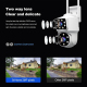Caméra De Surveillance Panoramique Double Objectif 4 MP PTZ Vision Nocturne En Couleur IP66 Intérieur Extérieur - www.yonis-s...