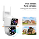 Caméra De Surveillance Panoramique Double Objectif 4 MP PTZ Vision Nocturne En Couleur IP66 Intérieur Extérieur - www.yonis-s...