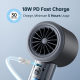 Mini Ventilateur Portable USB Rechargeable À Main Et De Bureau Haute Puissance 100 Vitesses Batterie 5000mAh Autonomie 15h Éc...