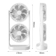 Ventilateur De Bureau À Double Tête Contrôle Indépendant Orientation À 360° 3 Vitesses Batterie 4000 mAh - www.yonis-shop.com