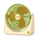 Mini Ventilateur De Bureau USB Rechargeable Silencieux À Flux D’Air Turbine 3 Vitesses Orientable 90° Beige Vert