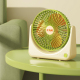 Mini Ventilateur De Bureau USB Rechargeable Silencieux À Flux D’Air Turbine 3 Vitesses Orientable 90° Beige Vert - www.yonis-...