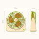 Mini Ventilateur De Bureau USB Rechargeable Silencieux À Flux D’Air Turbine 3 Vitesses Orientable 90° Beige Vert - www.yonis-...