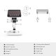 Microscope HD 1080P Avec Écran LCD 4.3 Pouces Pour Réparation De Téléphone Portable Grossissement 1000x Avec Lumière LED Brac...