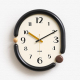 Horloge Murale Ovale Silencieuse En Bois De Noyer Avec Mouvement Quartz Et Cadre 3D 31 X 37 Cm - www.yonis-shop.com