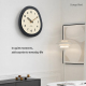 Horloge Murale Ovale Minimaliste En Bois De Noyer Silencieuse Avec Pendule Décorative Format Moyen - www.yonis-shop.com