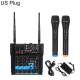 G4D 4-Channel Multi-function Professional Bluetooth Mixer with Amplifier & Microphone, Type:Standard Black Microphone(EU Plug)