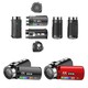 Caméscope Numérique 4K HD Vision Nocturne Colorée Sans Lumière Avec Zoom 28x Et Écran Rotatif 3 Pouces - www.yonis-shop.com