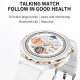 Montre Connectée 1.28 Pouces Dual Mode Sport Bluetooth Appel Surveillance Santé Cardio Sommeil Oxygène Sang Pression Artériel...