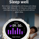 Montre Connectée 1.28 Pouces Dual Mode Sport Bluetooth Appel Surveillance Santé Cardio Sommeil Oxygène Sang Pression Artériel...