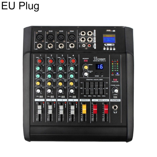 Table De Mixage 4 Canaux Amplifiée Bluetooth 5.0 2 x 250 W USB Et 16 Effets DSP - www.yonis-shop.com
