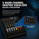 Table De Mixage Amplifiée Bluetooth 6 Canaux 2 x 250 W Avec Effets Numériques 16 Préréglages Et Lecteur MP3 - www.yonis-shop.com