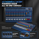 Table De Mixage Amplifiée Bluetooth 6 Canaux 2 x 250 W Avec Effets Numériques 16 Préréglages Et Lecteur MP3 - www.yonis-shop.com