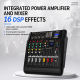 Table De Mixage Amplifiée Bluetooth 6 Canaux 2 x 250 W Avec Effets Numériques 16 Préréglages Et Lecteur MP3 - www.yonis-shop.com