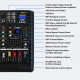 Table De Mixage Amplifiée Bluetooth 6 Canaux 2 x 250 W Avec Effets Numériques 16 Préréglages Et Lecteur MP3 - www.yonis-shop.com