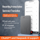 Enregistreur Vocal IA Pour Réunions Transcription Traduction En 189 Langues Résumés Automatiques 256 Go - www.yonis-shop.com