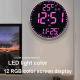 Horloge Murale LED Connectée Avec Lumière RGB Et Contrôle App Wifi Pour Une Ambiance Personnalisée - www.yonis-shop.com