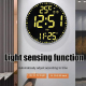 Horloge Murale LED Connectée Avec Lumière RGB Et Contrôle App Wifi Pour Une Ambiance Personnalisée - www.yonis-shop.com