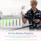 Stabilisateur Gimbal Pour Smartphone Avec Perche Selfie Télescopique 20 Pouces Suivi Automatique Du Sujet Autonomie 5H30 - ww...