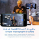 Stabilisateur Gimbal Pour Smartphone Avec Perche Selfie Télescopique 20 Pouces Suivi Automatique Du Sujet Autonomie 5H30 - ww...