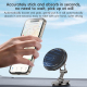 Chargeur Sans Fil Voiture 15W Magnétique Rotation 360 Degrés Charge Rapide Zinc Alliage Noir - www.yonis-shop.com