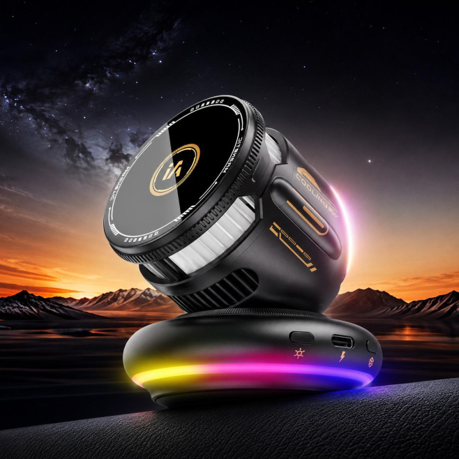 Support De Téléphone Pour Voiture Magnétique À Recharge Sans Fil 15 W Avec Refroidissement TEC Et Rotation 360° - www.yonis-s...
