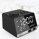 Réveil Enceinte Bluetooth Radio Haut-Parleur Double USB Carte Micro SD FM AUX Noir - www.yonis-shop.com