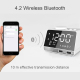 Réveil Enceinte Bluetooth Radio Haut-Parleur Double USB Carte Micro SD FM AUX Noir - www.yonis-shop.com