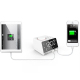Réveil Enceinte Bluetooth Radio Haut-Parleur Double USB Carte Micro SD FM AUX Noir - www.yonis-shop.com