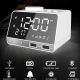 Réveil Enceinte Bluetooth Radio Haut-Parleur Double USB Carte Micro SD FM AUX Noir - www.yonis-shop.com