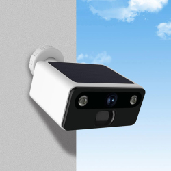 Caméra De Surveillance Solaire Extérieure WiFi 3MP 2K Batterie 9000mAh Vision Nocturne PIR IP66 Audio Bidirectionnel