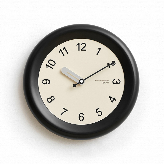 Horloge Murale Silencieuse Vintage Pour Salon Et Chambre Avec Cadran 3D Et Mouvement À Quartz Noir 30 Cm - www.yonis-shop.com