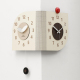 Horloge Murale D’Angle Double Face Pour Deux Fuseaux Horaires Quartz Silencieux Installation Sans Perçage - www.yonis-shop.com