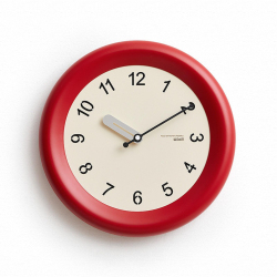 Horloge Murale Vintage À Quartz Silencieuse Pour Salon Ou Chambre Avec Chiffres 3D Rouge 30 Cm