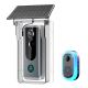 Sonnette Vidéo Sans Fil Avec Vision Nocturne Interphone Bidirectionnel Solaire IP65 Détection Humaine 120° WiFi 2,4 GHz - www...