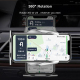 Chargeur Sans Fil Voiture Support Téléphone Induction Infrarouge Rotation 360 Degrés Compatibilité 4 à 6.5 Pouces Argenté - w...