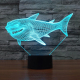 Lampe Décorative 3D Style Requin Shark Luminaire LED 7 Couleurs Interrupteur Tactile 0.5W Chambre Salon Couloir - www.yonis-s...