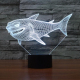 Lampe Décorative 3D Style Requin Shark Luminaire LED 7 Couleurs Interrupteur Tactile 0.5W Chambre Salon Couloir - www.yonis-s...