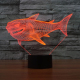 Lampe Décorative 3D Style Requin Shark Luminaire LED 7 Couleurs Interrupteur Tactile 0.5W Chambre Salon Couloir - www.yonis-s...