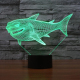 Lampe Décorative 3D Style Requin Shark Luminaire LED 7 Couleurs Interrupteur Tactile 0.5W Chambre Salon Couloir - www.yonis-s...