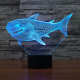 Lampe Décorative 3D Style Requin Shark Luminaire LED 7 Couleurs Interrupteur Tactile 0.5W Chambre Salon Couloir - www.yonis-s...