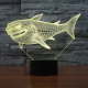 Lampe Décorative 3D Style Requin Shark Luminaire LED 7 Couleurs Interrupteur Tactile 0.5W Chambre Salon Couloir - www.yonis-s...