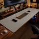 Tapis De Bureau Pour Clavier Et Souris En Lin Avec Base En Caoutchouc Antidérapante Bords Cousus 700 x 300 x 4 mm - www.yonis...