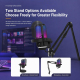 Microphone Condensateur USB À Réduction De Bruit Cardioïde 192 KHz 24 Bits Avec Éclairage RGB - www.yonis-shop.com