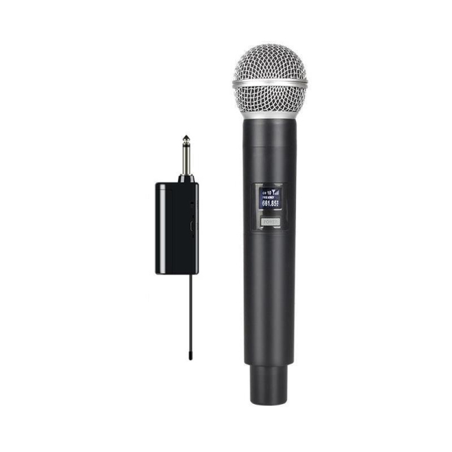 Microphone Sans Fil UHF À Main 2 En 1 Pour Prise De Parole Portée 50 M Sourdine Noise Lock Batteries Lithium - www.yonis-shop...