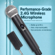 Microphone Sans Fil UHF À Main 2 En 1 Pour Prise De Parole Portée 50 M Sourdine Noise Lock Batteries Lithium - www.yonis-shop...