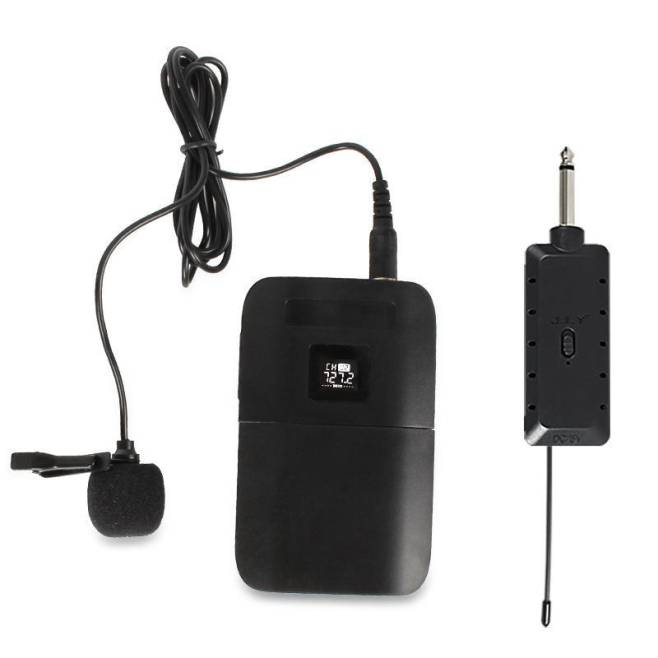Microphone Sans Fil VHF Bi-Canal 2 En 1 Avec Lavalier Portée 50 M Récepteur Rechargeable - www.yonis-shop.com