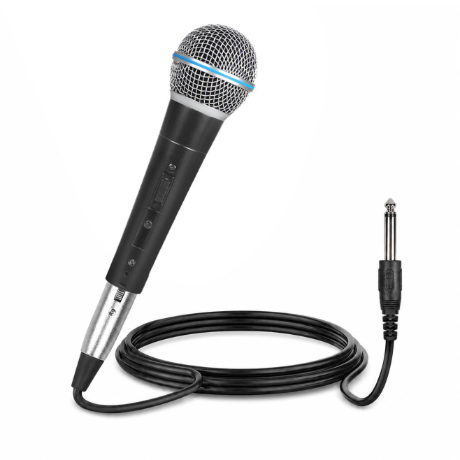 Microphone Dynamique Filaire À Main Pour Équipement Audio Avec Câble De 3 M Et Corps Métallique - www.yonis-shop.com
