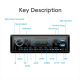 Autoradio 1 DIN Bluetooth MP3 FM Avec Carte Mémoire 64 Go Double USB AUX Microphone Sans Fil 4 x 45 W - www.yonis-shop.com